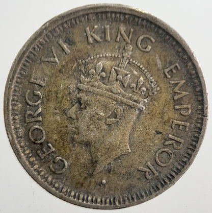 1945 India 1/4 Quarter Rupee Silver Coin | Very High Grade | a7669