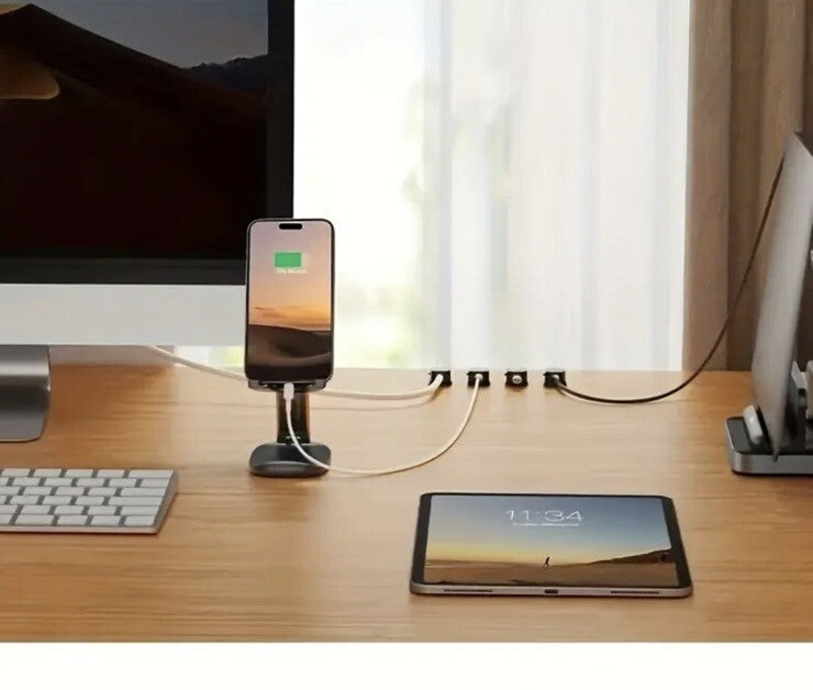 2 x Magnetic Charger Cable Holders Phone Tablet iPad iPhone Samsung - UK Stock