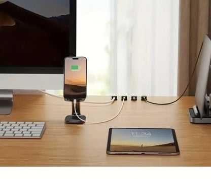2 x Magnetic Charger Cable Holders Phone Tablet iPad iPhone Samsung - UK Stock