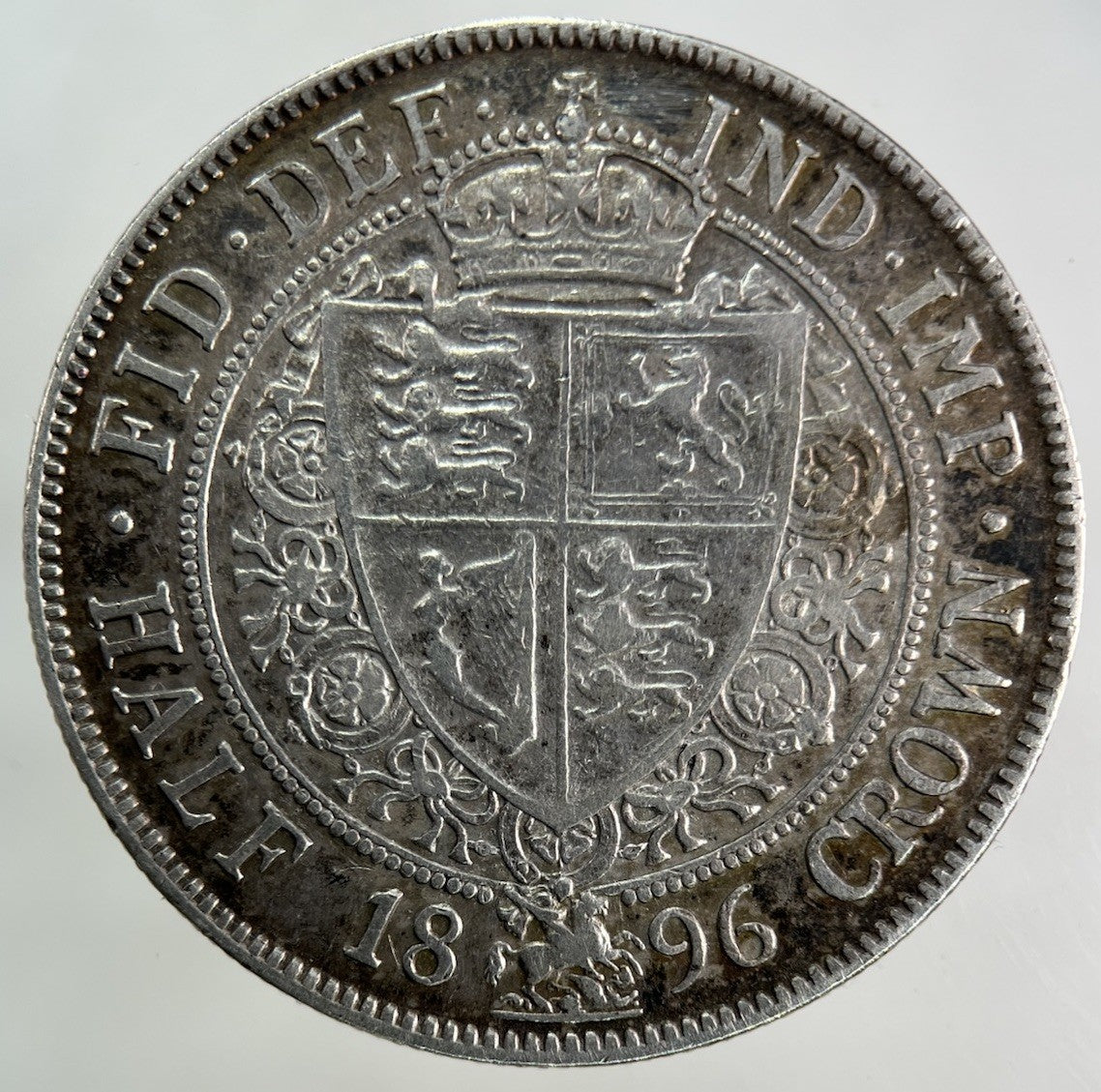 1896 Victoria Half - Crown Silver Coin | Very High Grade