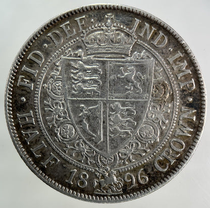 1896 Victoria Half - Crown Silver Coin | Very High Grade