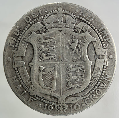 1910 Edward VII Half - Crown Silver Coin | Fine Collectable Grade