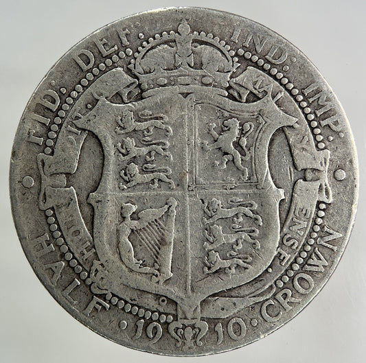1910 Edward VII Half - Crown Silver Coin | Fine Collectable Grade