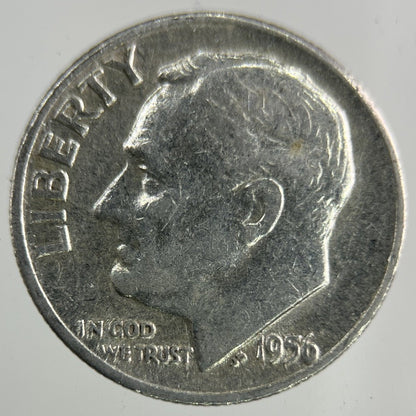 1956 US USA Roosevelt Dime Silver Coin | Collectable Grade