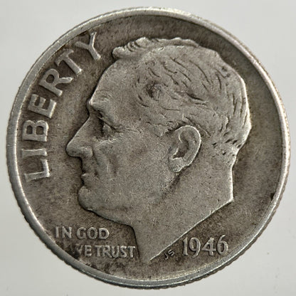 1946 US USA Roosevelt Dime Silver Coin | Collectable Grade