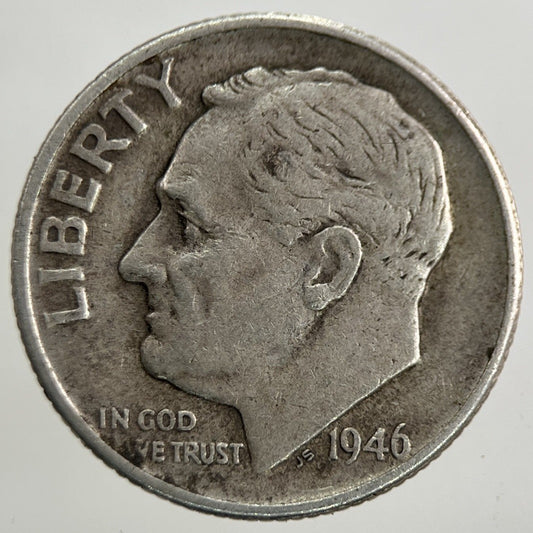 1946 US USA Roosevelt Dime Silver Coin | Collectable Grade