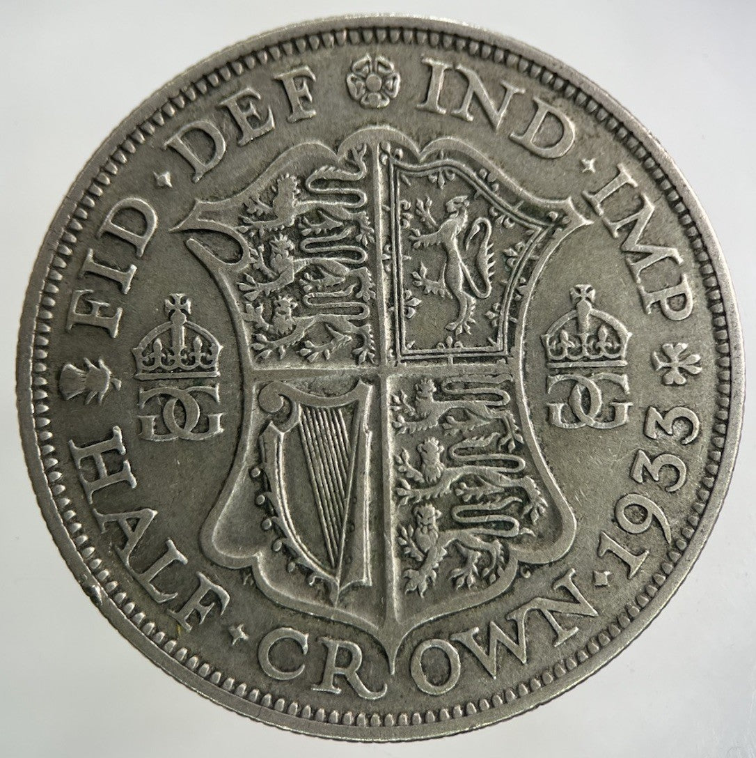 1933 George V Half - Crown Silver Coin | Fine Collectable Grade