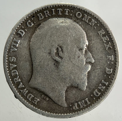 1908 Edward VII Threepence Silver Coin | Fine Collectable Grade