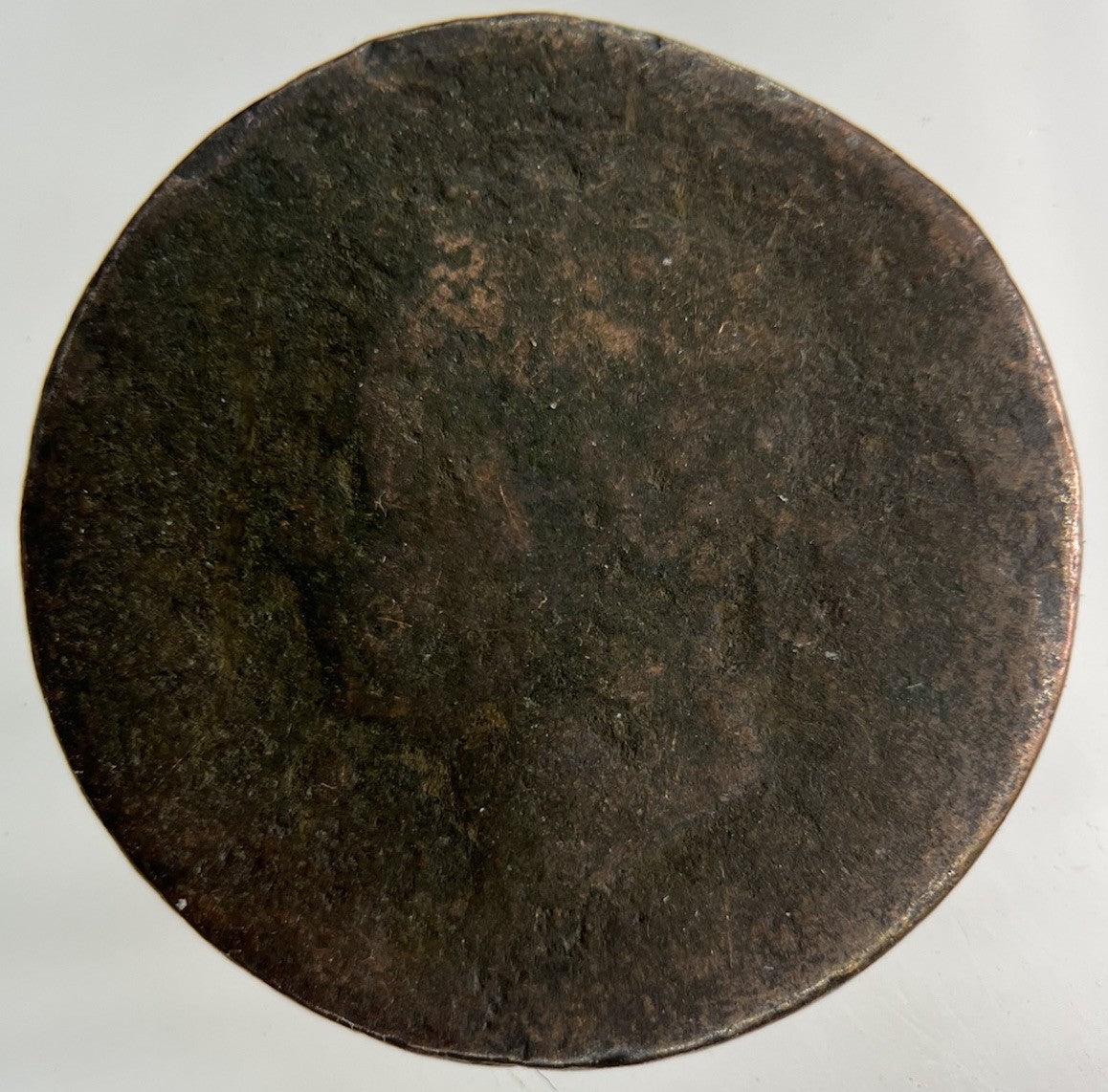 British George IV Half - Penny Coin | Worn Grade