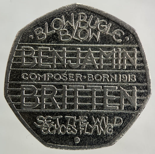 2013 Benjamin Britten 50p Fifty - Pence Coin | Collectable Grade