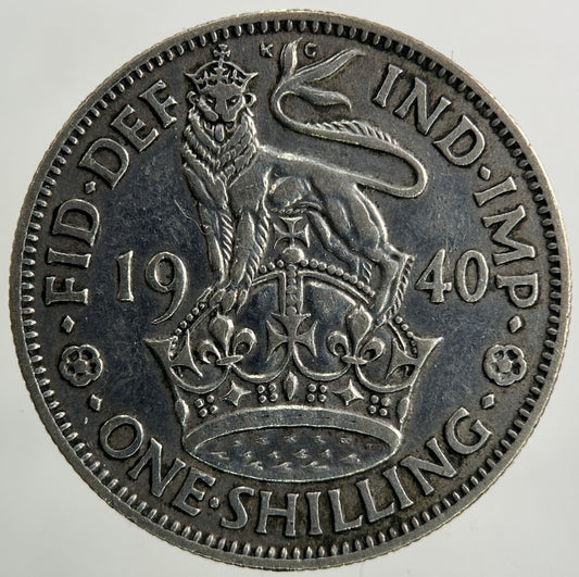 1940 George VI Shilling Silver Coin | Fine Collectable Grade