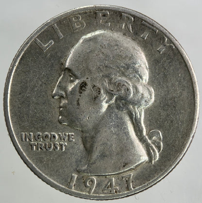 1947 - S US USA Quarter Dollar Silver Coin | Fine Collectable Grade