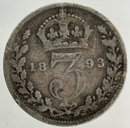 1893 Victoria Threepence Silver Coin | Collectable Grade