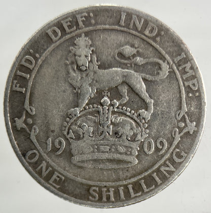 1909 Edward VII Shilling Silver Coin | Fine Collectable Grade