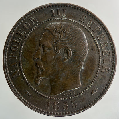 1855 France 10 Centimes Coin | Very High Grade