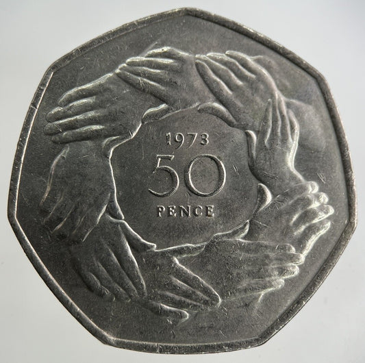 1973 Elizabeth II 2nd 50p Fifty - Pence Coin | Very High Grade