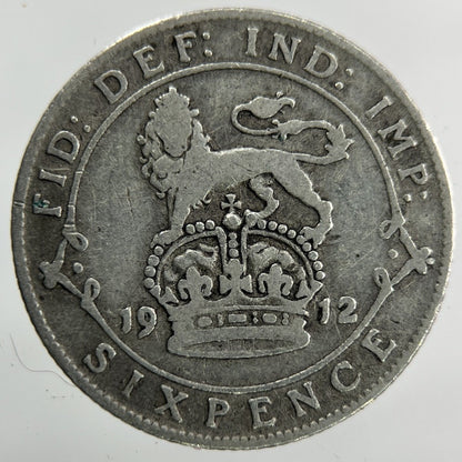 1912 George V Sixpence Silver Coin | Collectable Grade