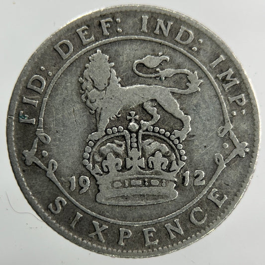 1912 George V Sixpence Silver Coin | Collectable Grade