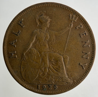 1929 George V Half - Penny Coin | Fine Collectable Grade