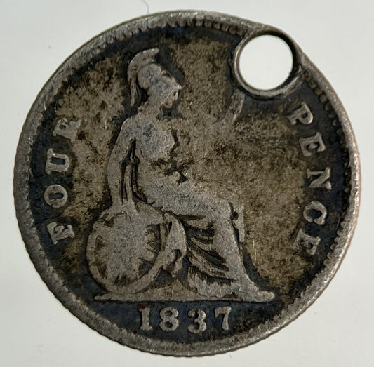 1837 William IV Four - Pence Groat Silver Coin | Collectable Grade