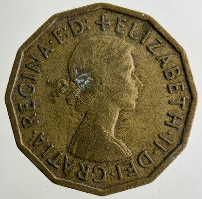 1960 Elizabeth II 2nd Brass Threepence Coin | Fine Collectable Grade