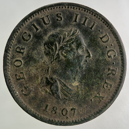 1807 George III 3rd Half - Penny Coin | Very High Grade