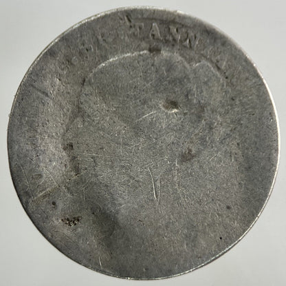 British Victoria Threepence Silver Coin | Worn Grade