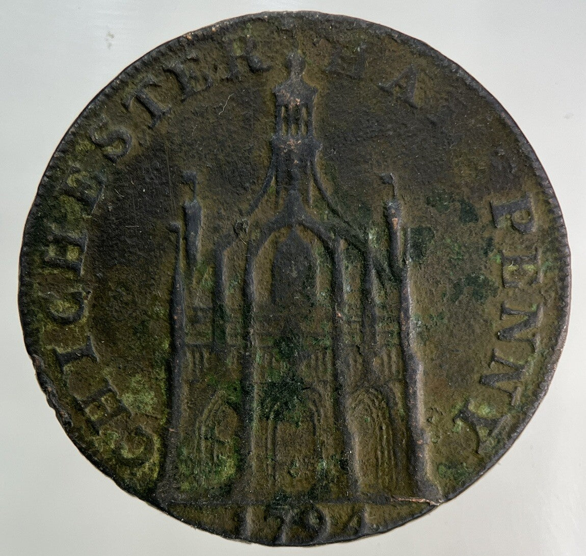 1794 Queen Elizabeth Chichester Half - Penny Coin | Fine Collectable Grade