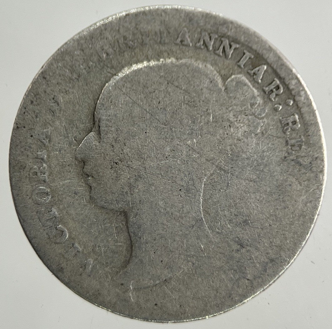 British Victoria Threepence Silver Coin | Worn Grade