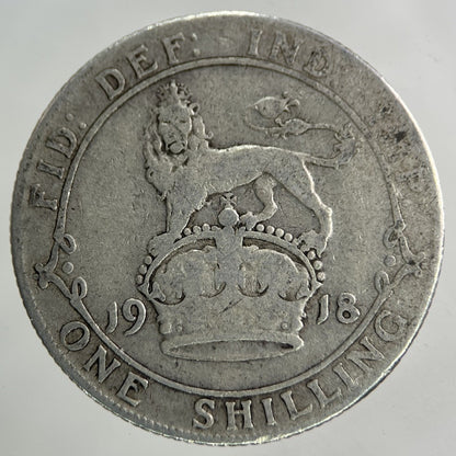 1918 George V Shilling Silver Coin | Collectable Grade