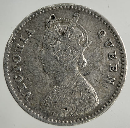 1862 India 2 Annas Silver Coin | Fine Collectable Grade