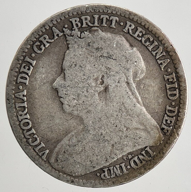 1897 Victoria Threepence Silver Coin | Collectable Grade | a9556