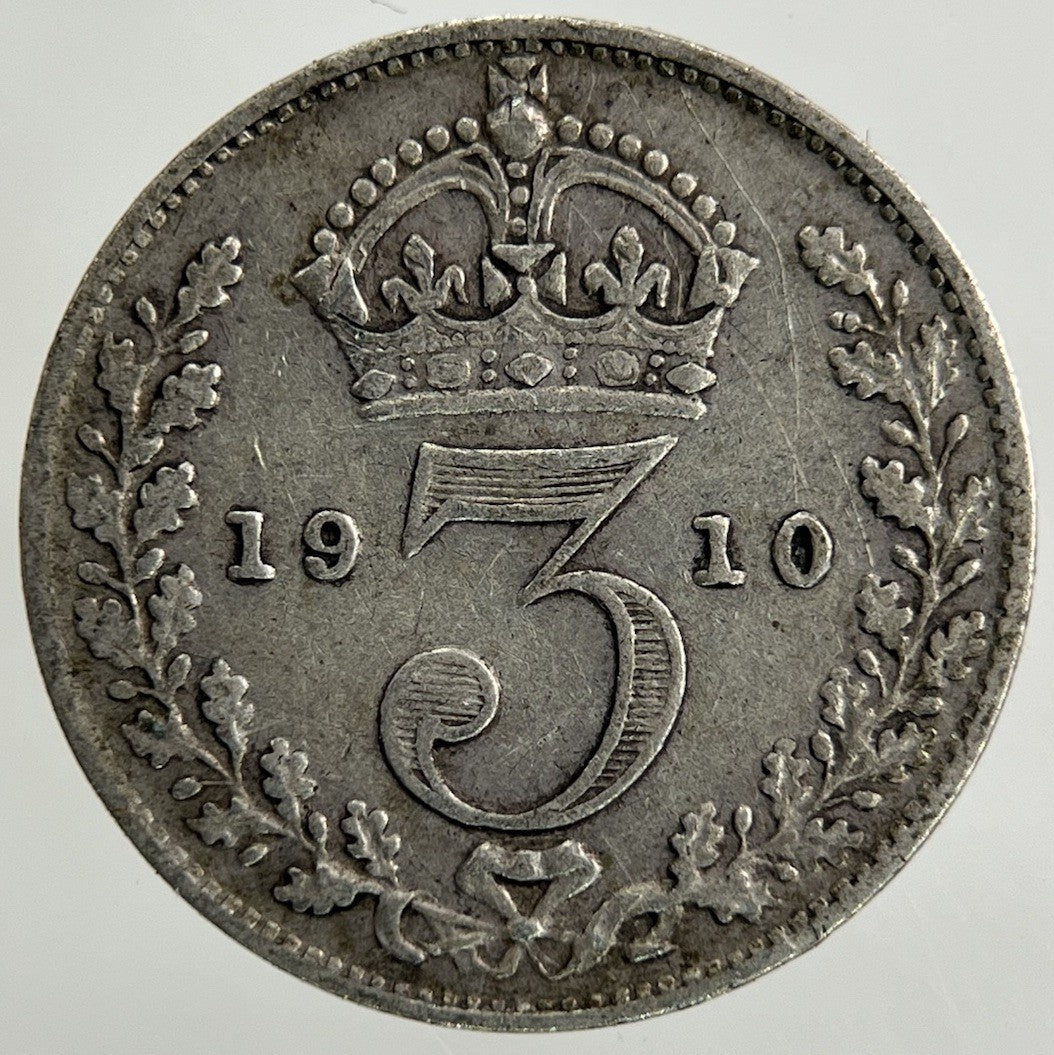 1910 Edward VII Threepence Silver Coin | Fine Collectable Grade