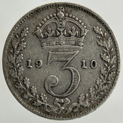 1910 Edward VII Threepence Silver Coin | Fine Collectable Grade