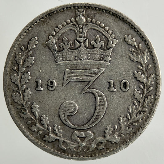 1910 Edward VII Threepence Silver Coin | Fine Collectable Grade