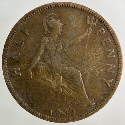 1931 George V Half - Penny Coin | Collectable Grade