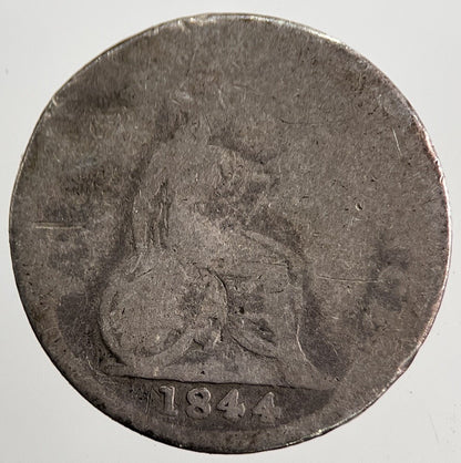 1844 Victoria Groat Four - Pence Silver Coin | Fair Grade | a5729