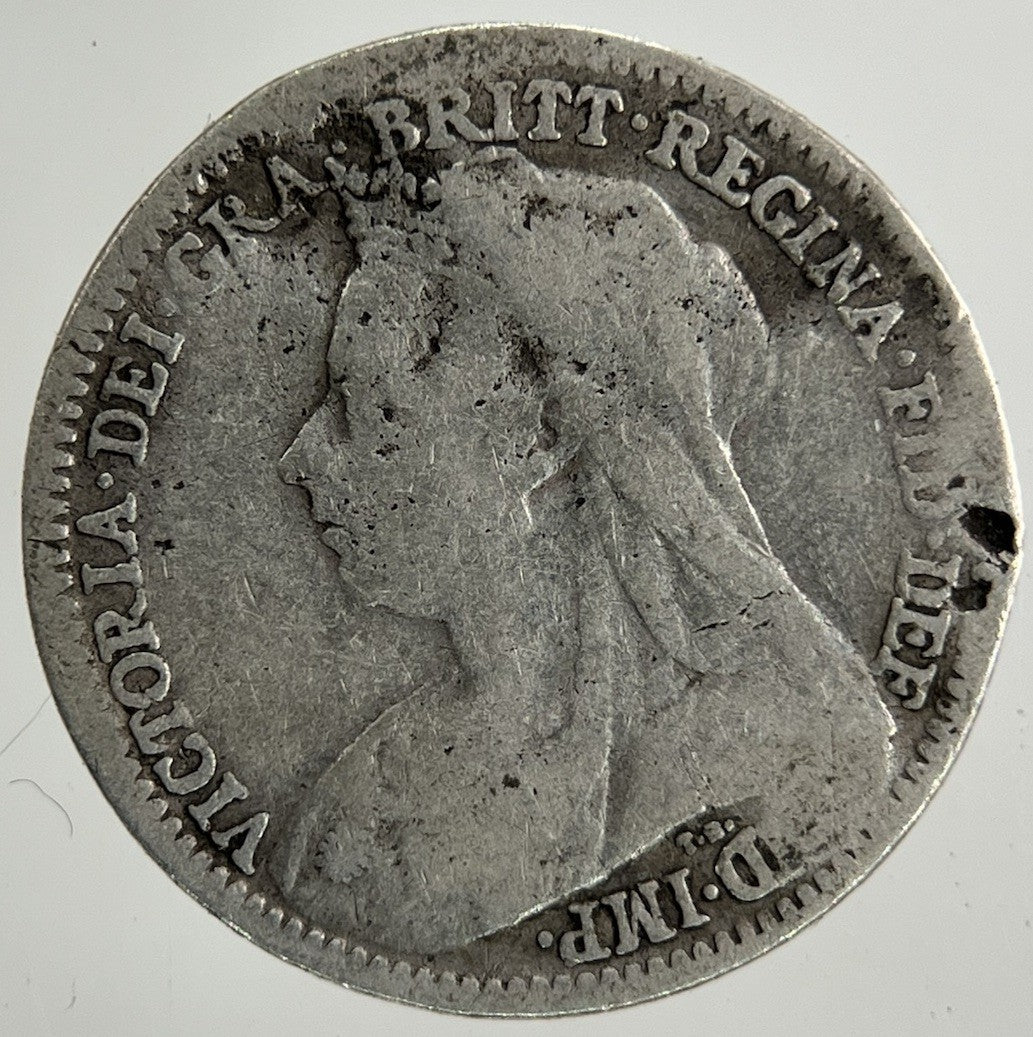 1899 Victoria Threepence Silver Coin | Fair Grade