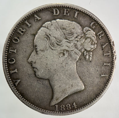 1884 Victoria Half - Crown Silver Coin | Very High Grade