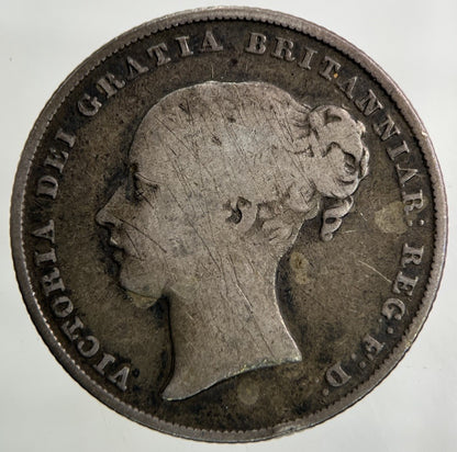 1858 Victoria Shilling Silver Coin | Collectable Grade