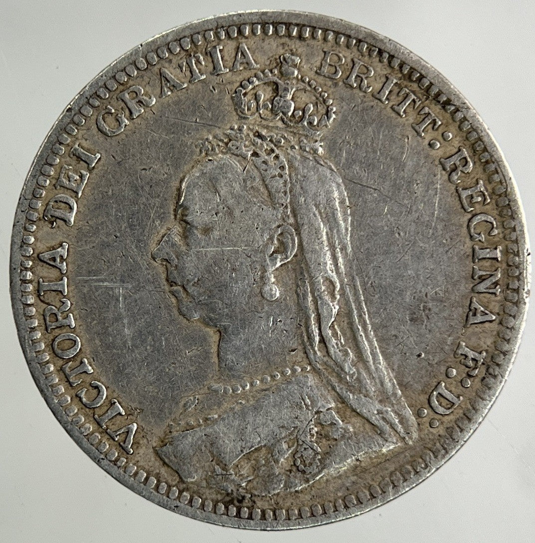 1892 Victoria Threepence Silver Coin | Very High Grade