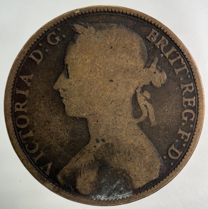 1887 Victoria One Penny Coin | Collectable Grade
