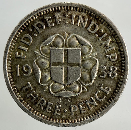 1938 George VI Threepence Silver Coin | Fine Collectable Grade