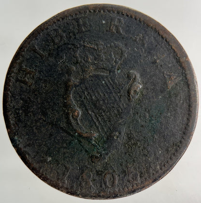 1805 Irish Half - Penny Coin | Collectable Grade