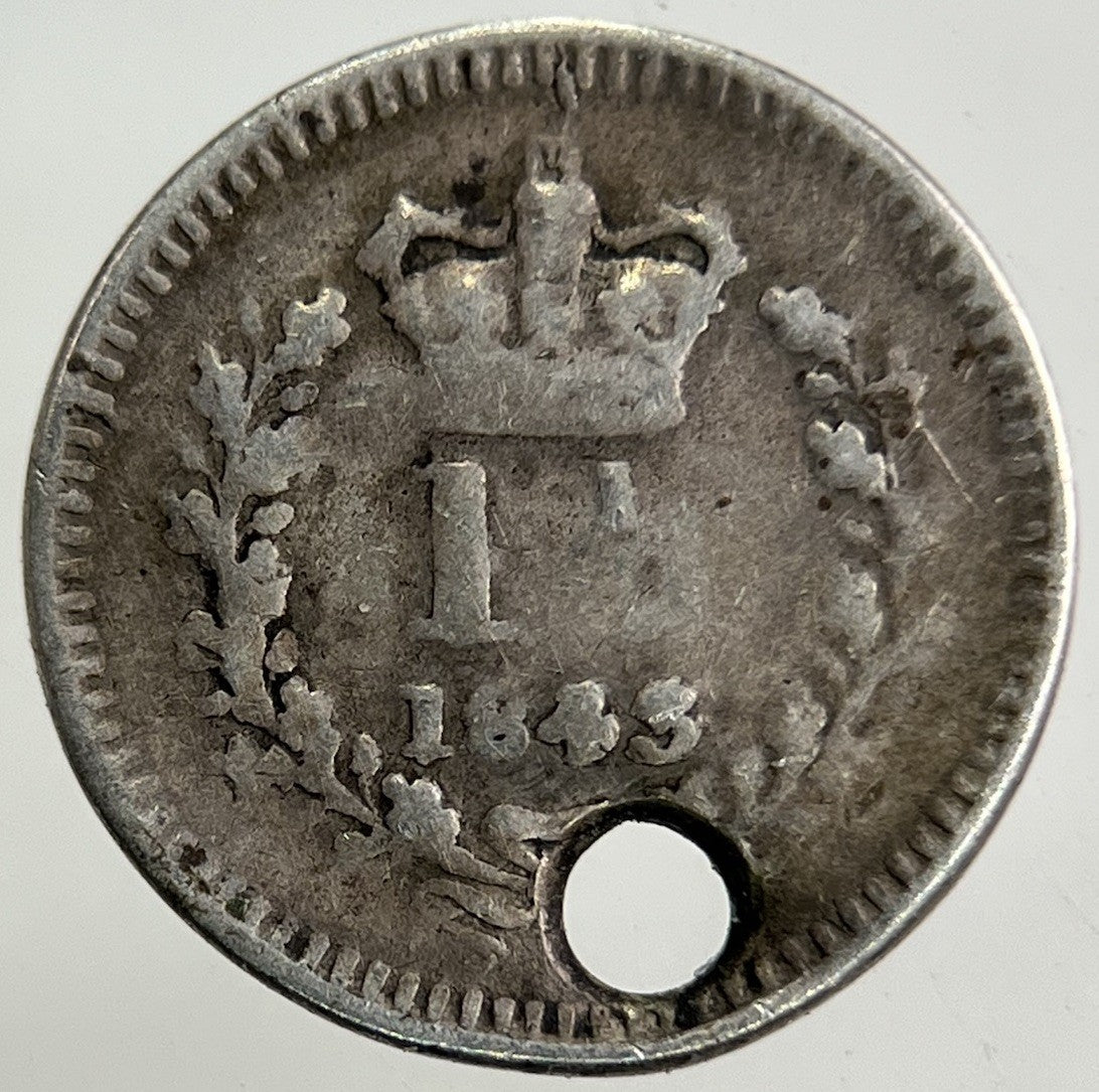 1843 Victoria Three - Half - Pence 1 1/2 Silver Coin | Collectable Grade