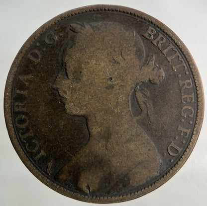 1889 Victoria One Penny Coin | Collectable Grade