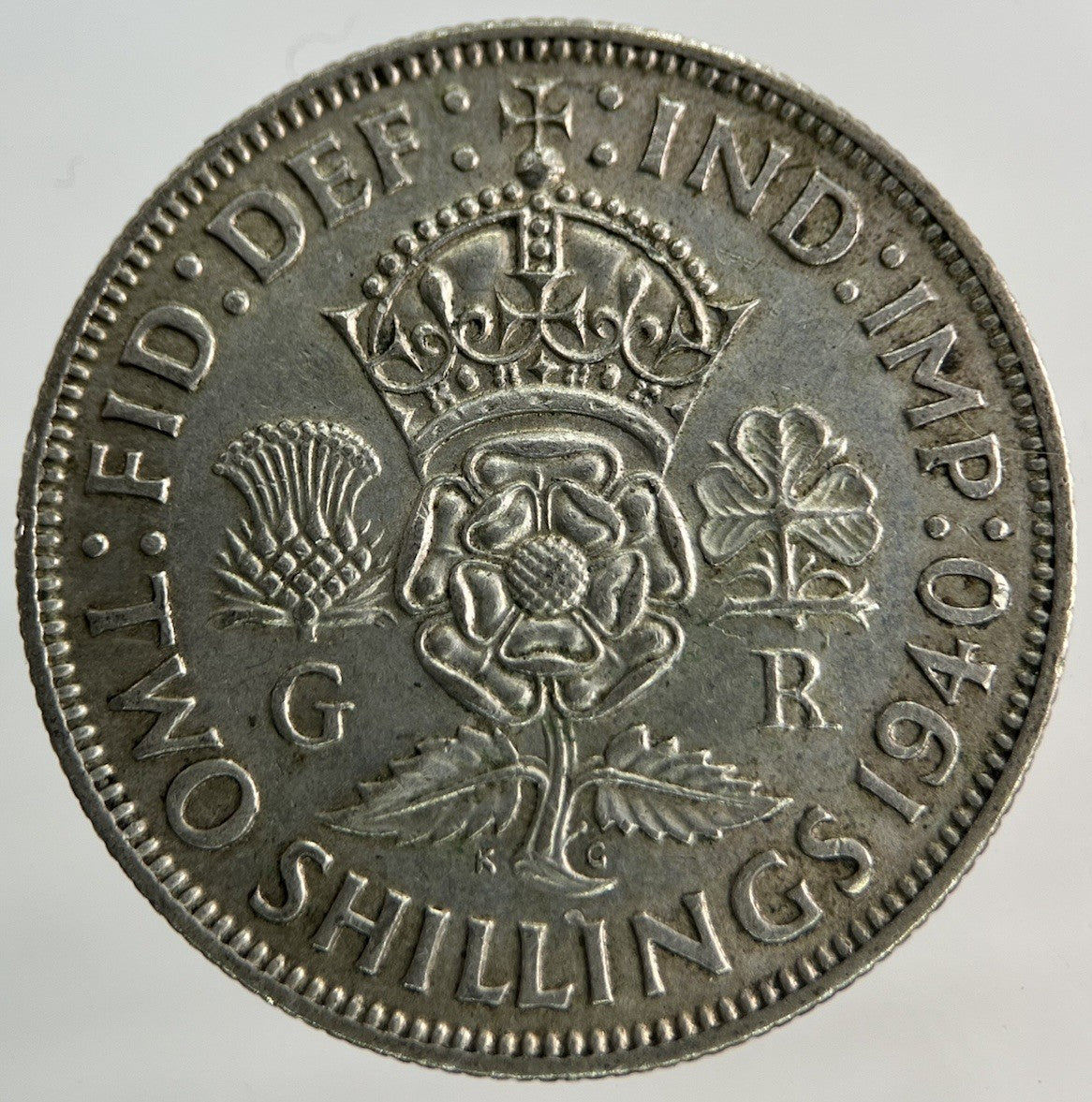 1940 George VI Florin Silver Coin | Very High Grade