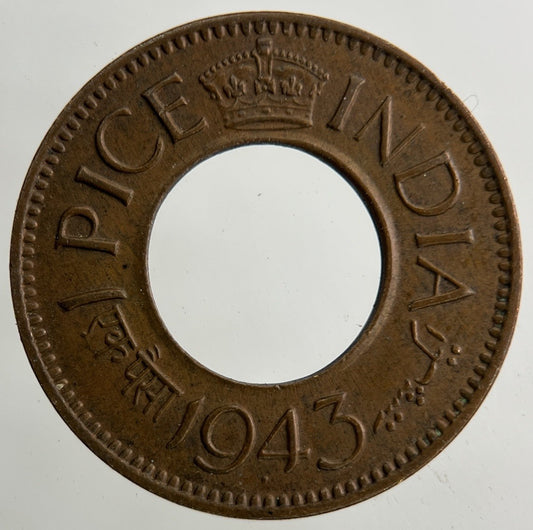 1943 India 1 One Pice Coin | Very High Grade