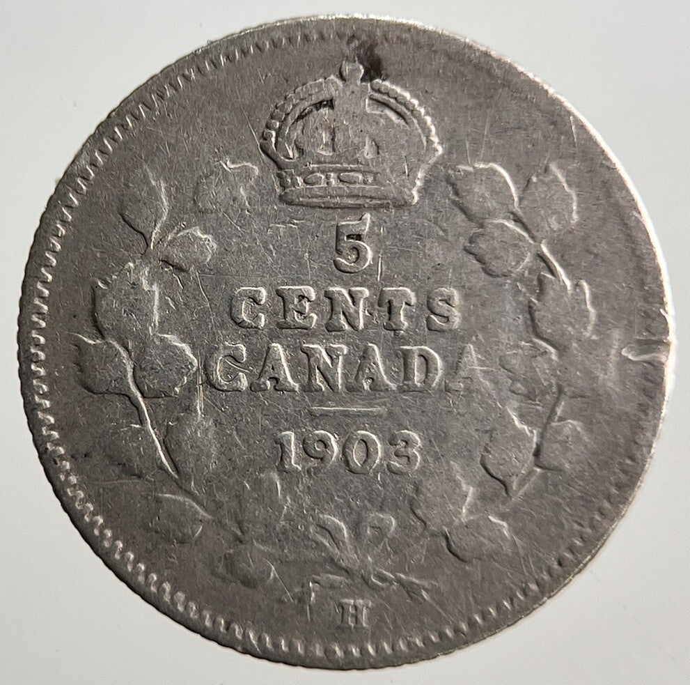 1903 - H Canada 5 Cents Silver Coin | Collectable Grade