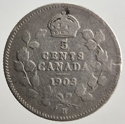 1903 - H Canada 5 Cents Silver Coin | Collectable Grade